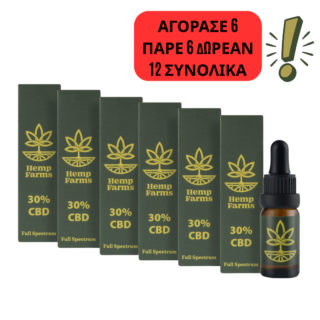 CBD Super Combo – 30% λάδι x 6 τεμάχια (ανά 3000mg)